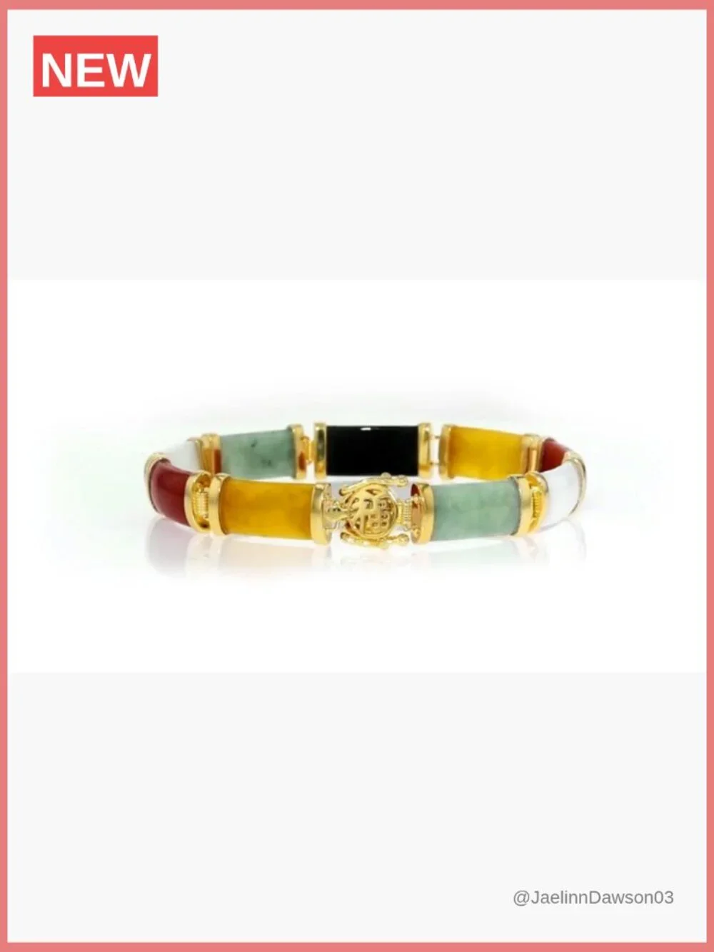 18kt Gold Over Sterling Good Fortune Link Bracelet